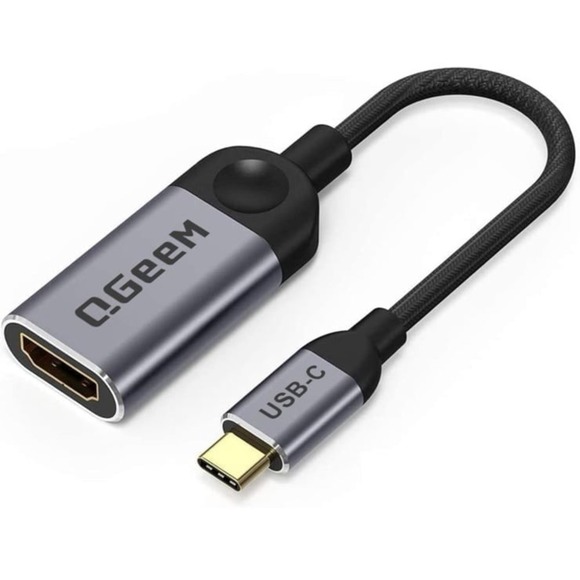 QGeeM USB C to HDMI Adapter 4K Cable, USB Type-C to HDMI Adapter [Thunderbolt 3/ - Picture 1 of 12